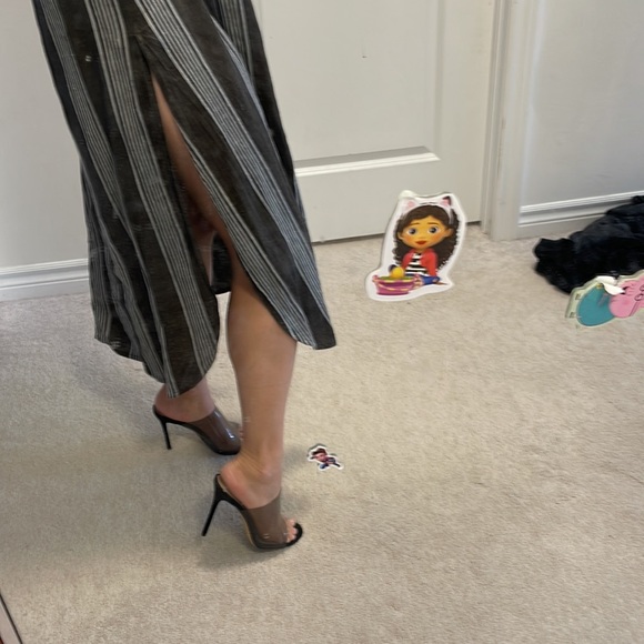 KENZO Paris : cotton linen button up t-shirt dress. Sexy slits for fun - Picture 5 of 5